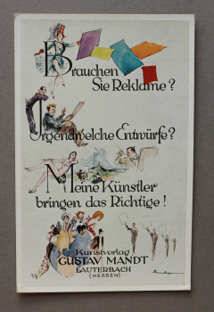 Ansichtskarte AK Lauterbach 1960er Jahre Kunstverlag Gustav Mandt Reklame Architektur Ortsansicht Hessen